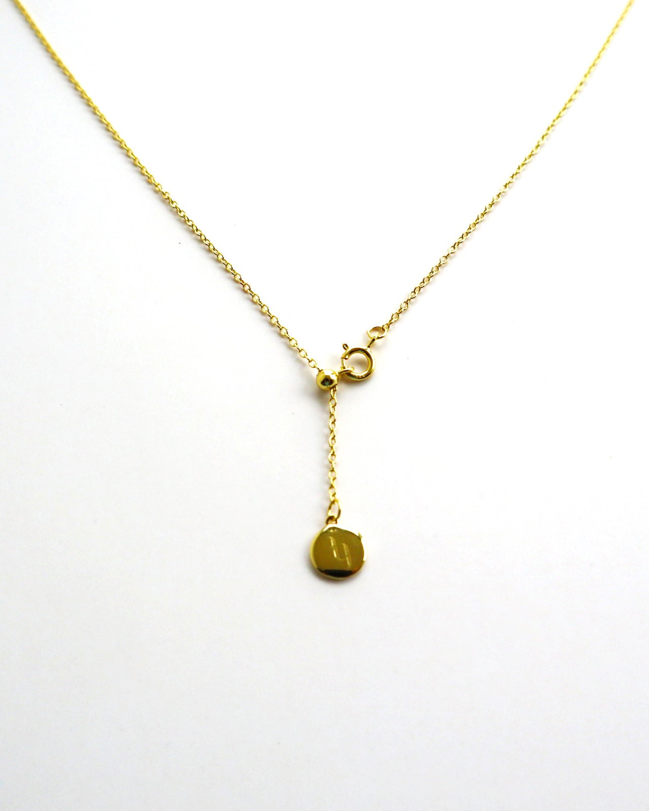 Moon - Opal 14K Gold Plated Adjustable Chain Necklace 18"